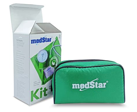 Esfigmomanometro Aneroide Medstar Kit Con Estetoscopio De Doble Campana