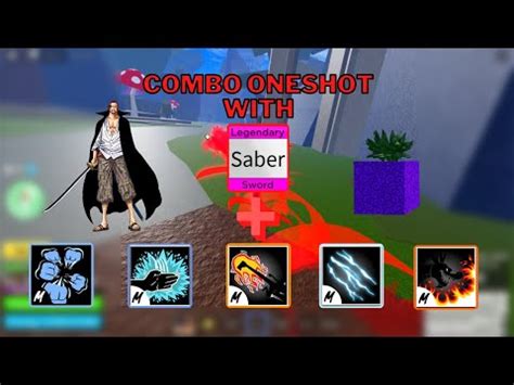 Saber Combo One Shot With All Fighting Style Roblox Blox Fruits