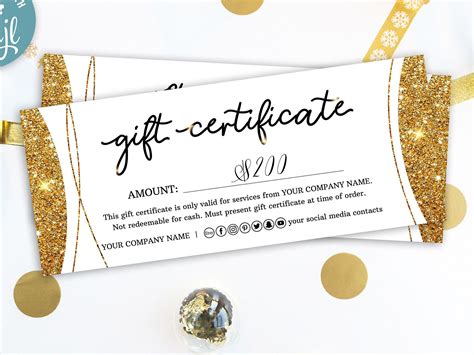 Pink Gold Watercolour Gift Voucher Diy Beauty Salon Vouchers Editable