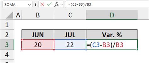 Variação Percentual Usando Fórmulas no Excel Guia do Excel