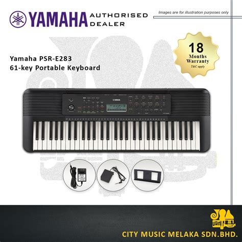 Yamaha PSR E283 61 Key Portable Keyboard City Music Melaka