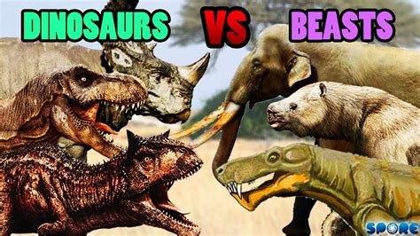 Dinosaurs Vs Primal Beasts Spore Youtube