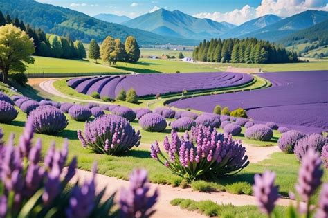 Premium AI Image | Lavender fields in the french countryside