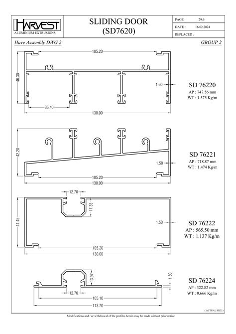 CT Sliding Door SD7620 – HARVEST ALUMINIUM