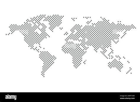 Carte du monde silhouette des continents sur la planète Terre avec