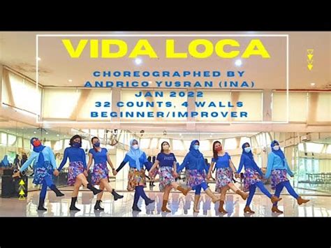 Vida Loca Line Dance Choreo By Andrico Yusran Ina Beginner