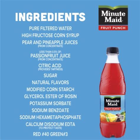 Minute Maid Fruit Punch Made With Real Fruit Juice Ct Fl Oz