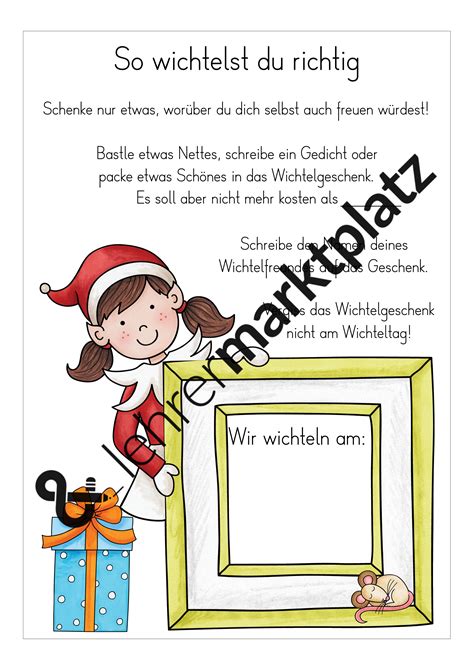 Wichteln Zu Weihnachten Unterrichtsmaterial Im Fach Fachübergreifendes