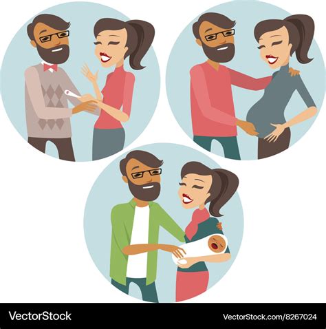 Pregnancy stages Royalty Free Vector Image - VectorStock