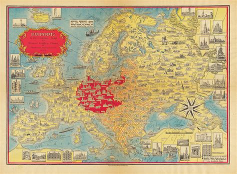 Europe A Pictorial Map By Ernest Dudley Chase R Mapfans