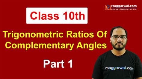 Trigonometric Ratios Of Complementary Angles Class 10 Maths RS Aggarwal