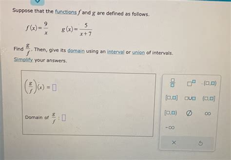 Solved Suppose That The Functions ∫ And G Are Defined As Follows F X