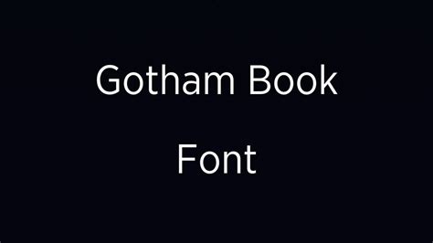 Gotham Book Font Free Download