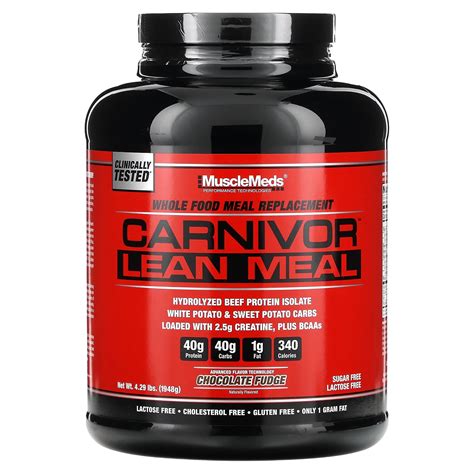 Musclemeds Carnivor Lean Meal Chocolate Fudge Lbs G