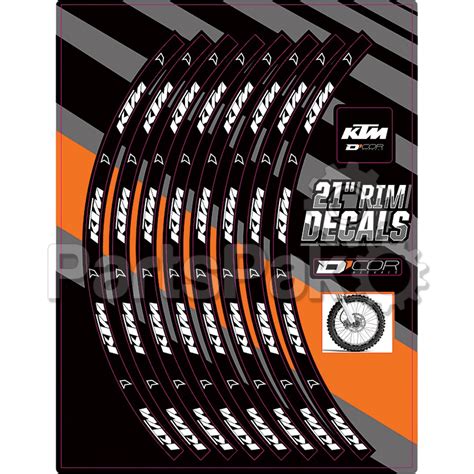 D Cor Visuals Rim Decals Inch Fits Ktm Logo Fr