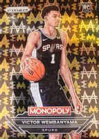 Victor Wembanyama 2023 Prizm Monopoly B20 Millionaire Black SSP