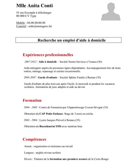 Cv Exemple Auxiliaire De Vie Laboite Cv Fr