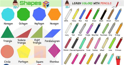 Colours and Shapes Vocabulary: An Essential Guide for Learners • 7ESL