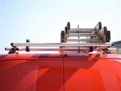 Rhino KammBar 3 Bar Roof Rack And Rear Roller Bundle Ford Transit Custom