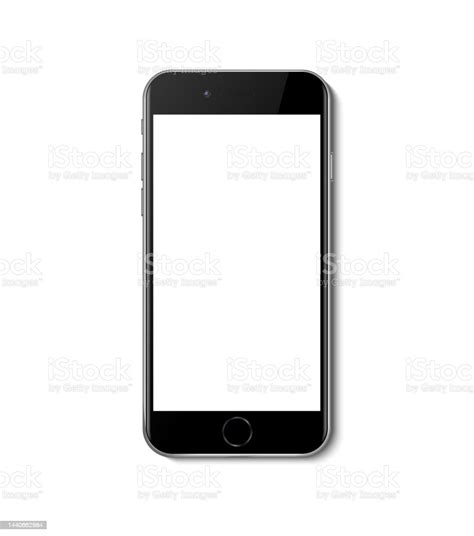 Realistic Vector Icon Mobile Template Ui Ux Design Phone With Blank White Screen Mockup