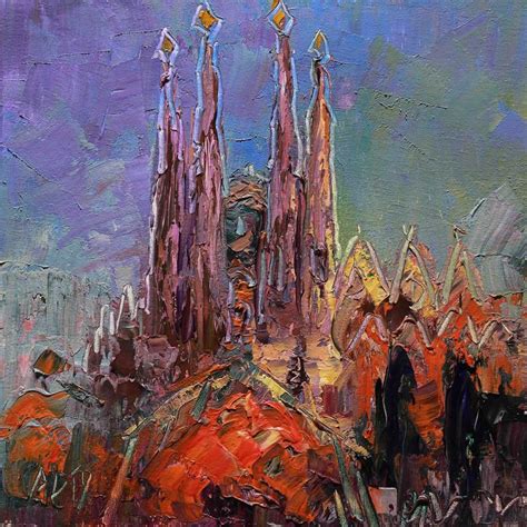 Sagrada Familia Oil On Canvas X Cm