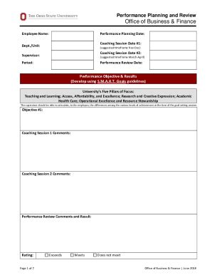 Fillable Online Busfin Osu Office Of Performance Planning And The