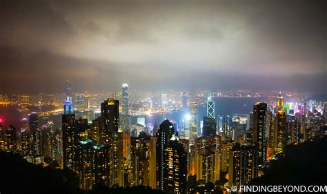 Hong Kong Night View The Bus To Victoria Peak At Night Finding Beyond