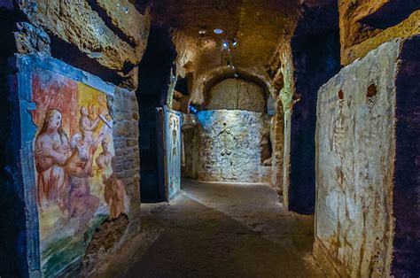 Fresco Depicting The Purgatory Catacombs Of San Gaudioso Rione