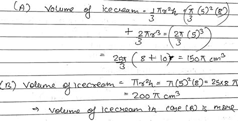 An Ice Cream Seller Sells His Ice Creams In Two Ways A In A Cone Of