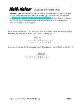 Lesson Notes For Chapter 1 Lesson 1 CPM Algebra 1 By Jennifer Roder