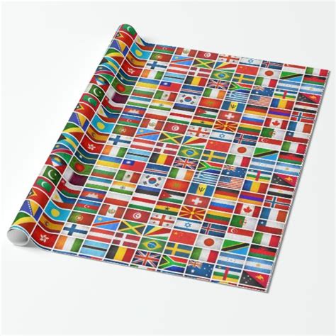 World Flags Wrapping Paper