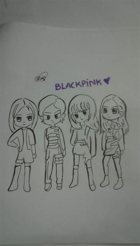 Vẽ Blackpink Chibi Bút Chì Đơn Giản Đẹp 58 Hình Vẽ Lisa Rose Jennie Cute