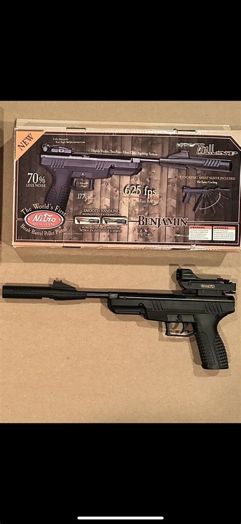 Benjamin Trail Np Nitro Piston 177cal Break Barrel 625 Fps Air Pistol Bbp77 Nib Ebay