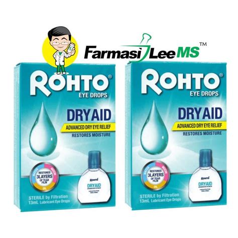 Rohto Eye Drops Dry Aid 13ml X2 Bottles Exp 03 2024 Advanced Dry Eye