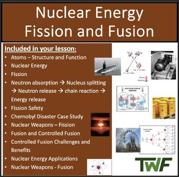 Nuclear Energy Fission And Fusion Lesson By Teach With Fergy TPT