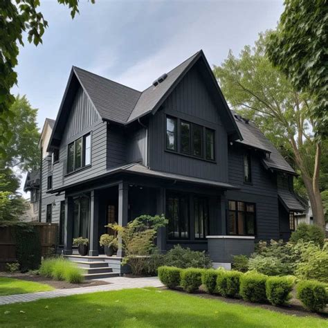 12+ Grey House with Black Trim Inspirations for a Striking Facade • 333 ...