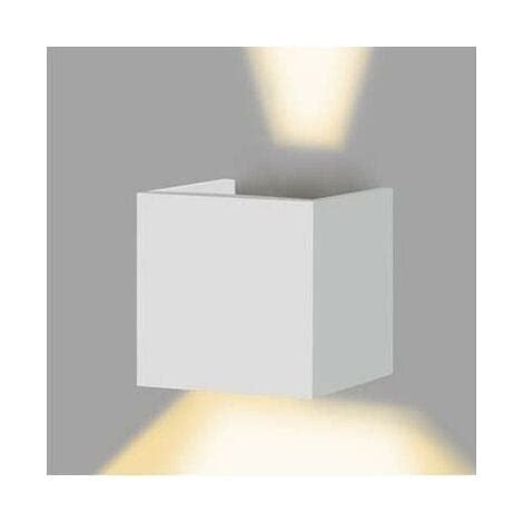 Lampada W Cob Led Cubo Applique Parete V Luce Biemissione Lm