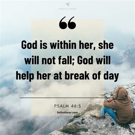 Psalm 465 God Is Within Her She Will Not Fall God Will Help Her At