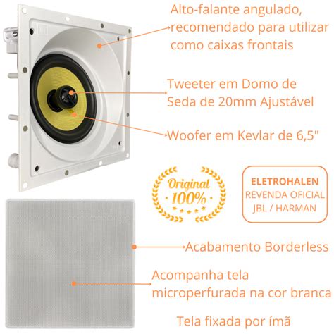 Kit Home Theater 7 0 Jbl Ci6SA Ci6R PLUS Caixas De Embutir Top