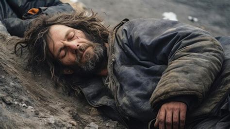 Premium Photo An Image Of A Homeless Person Sleeping On The Street In