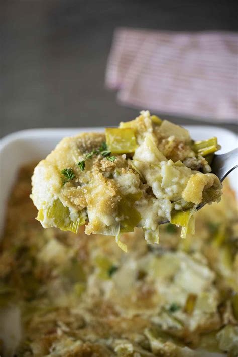 British Style Cheesy Leeks