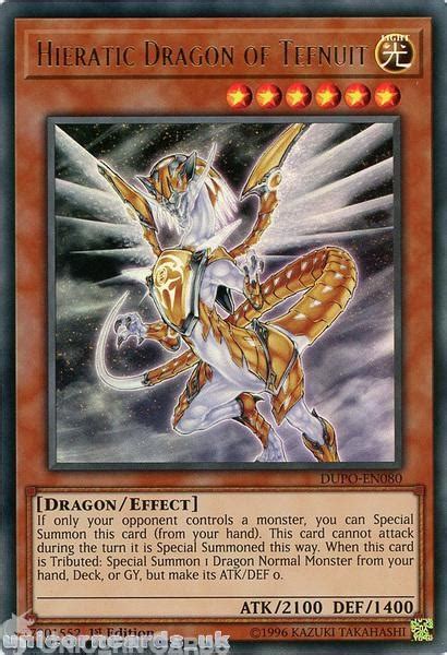 DUPO EN080 Hieratic Dragon Of Tefnuit Ultra Rare 1st Edition Mint