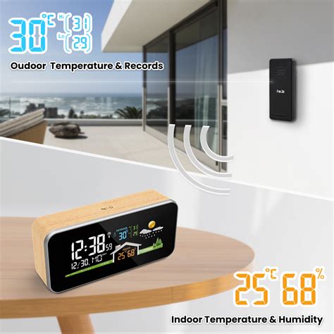 Fanju Wireless Weather Station With Outdoor Sensor Temperature Thermometer