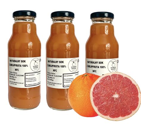 Sok Z Grejpfruta 100 3x 330 Ml W Butelce NFC 12461618673 Allegro Pl