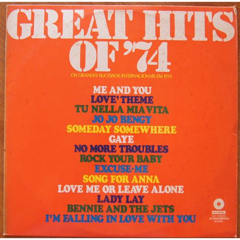 LP Vinil Great Hits Of 74 Os Grandes Sucessos Internacionais Shopee