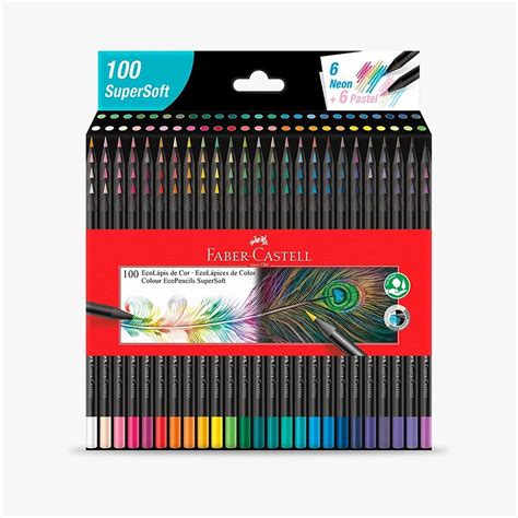 Lápis De Cor Faber Castell Supersoft 100 Cores
