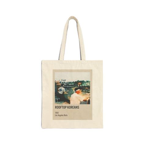 Rooftop Koreans Tote Bag Roof Koreans Korean American Cotton Canvas Gift 1992 Los Angeles Riots ...