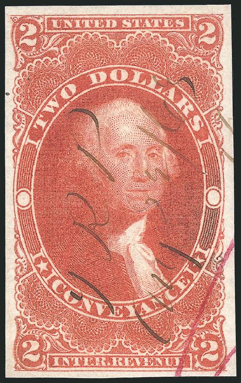 Costs Of US Stamps Scott R81 1862 US 2 00 Revenue Conveyance