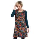 NOMADS Retro 70s Gypsy Print Cord Pinafore Dress