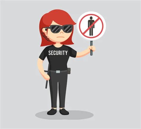 Lady Security Guard Clipart